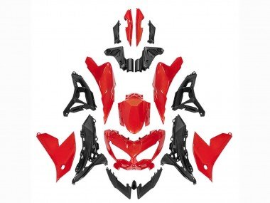 2022-2025 Red Black Kawasaki Versys 650 Motorcycle Fairings