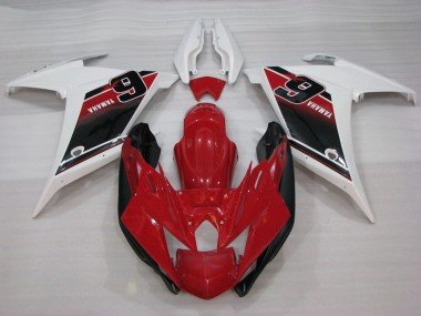 2009-2015 Red White Black 6 Yamaha FZ6R Motorcycle Fairings