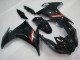 2009-2015 Glossy Black Red Yamaha FZ6R Motorcycle Fairings