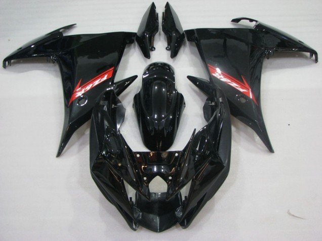 2009-2015 Glossy Black Red Yamaha FZ6R Motorcycle Fairings