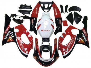 1996-2007 Glossy Black Red White Volvo Fimer Santander Yamaha YZF600R Thundercat Motorcycle Fairings