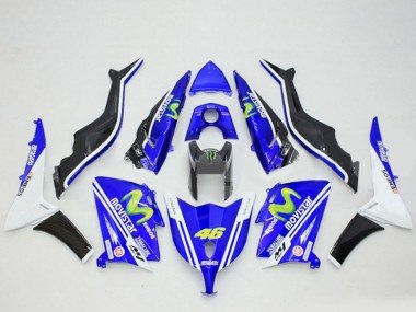 2012-2014 Blue Black White ENEOS MoviStar Yamalube 46 Yamaha TMAX530 Motorcycle Fairings