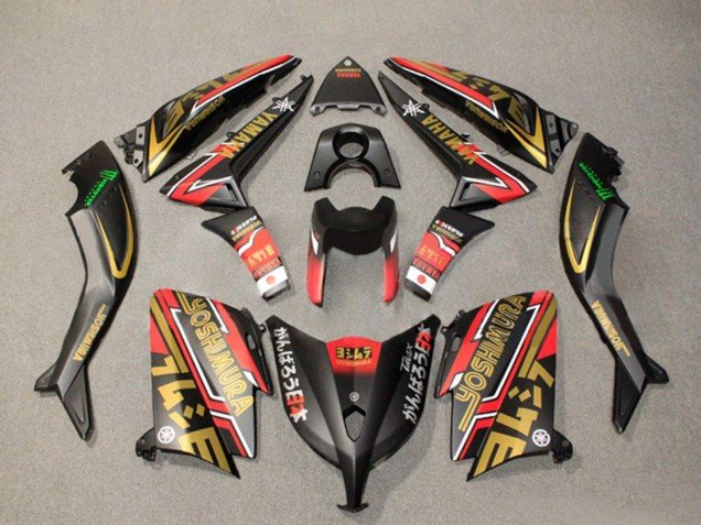 2012-2014 Matte Black Gold Red Yamaha TMAX530 Motorcycle Fairings