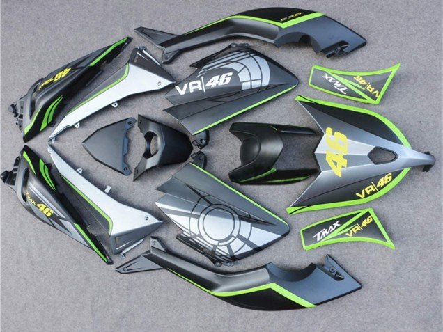 2012-2014 Matte Black Grey Lime Green 46 Yamaha TMAX530 Motorcycle Fairings