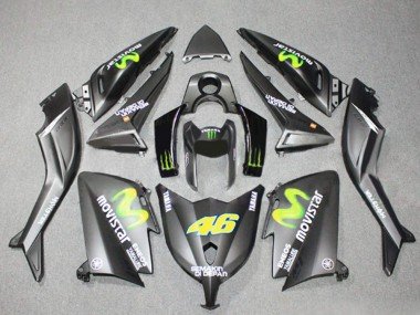 2012-2014 Matte Grey Yellow Semakin Didepan ENEOS Yamalube MoviStar 46 Yamaha TMAX530 Motorcycle Fairings