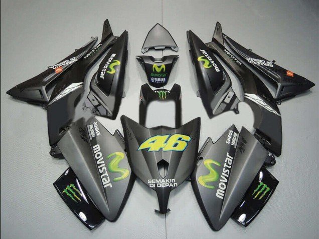 2012-2014 Matte Black MoviStar ENEOS Yamalube Monster 46 Yamaha TMAX530 Motorcycle Fairings
