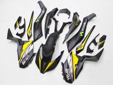 2017-2021 Matte Black Yellow MoviStar ENEOS 46 Yamaha XMAX300 Motorcycle Fairings