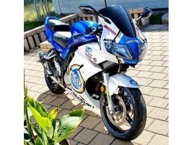 2003-2013 White Blue Lucky Strike Motul Suzuki SV650 Motorcycle Fairings