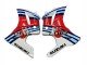 2003-2013 White Red Blue Martini Suzuki SV650 Motorcycle Fairings