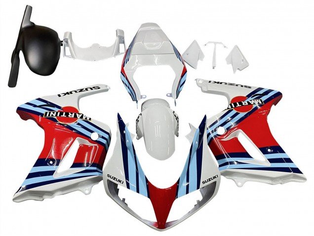 2003-2013 White Red Blue Martini Suzuki SV650 Motorcycle Fairings