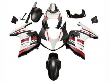 2003-2013 White Red Black Suzuki SV650 Motorcycle Fairings
