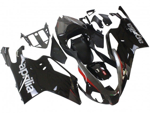2003-2006 Glossy Black Grey Red Aprilia RSV1000 Motorcycle Fairings