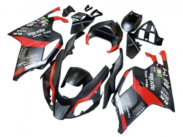 2003-2006 Black Red Aprilia RSV1000 Motorcycle Fairings