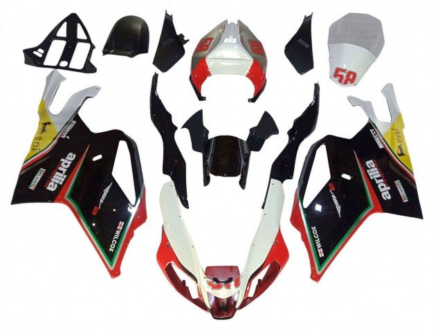 2003-2006 White Black Red Yellow 58 Aprilia RSV1000 Motorcycle Fairings