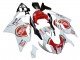 2003-2006 White Red Lucky Strike Motul 34 Aprilia RSV1000 Motorcycle Fairings