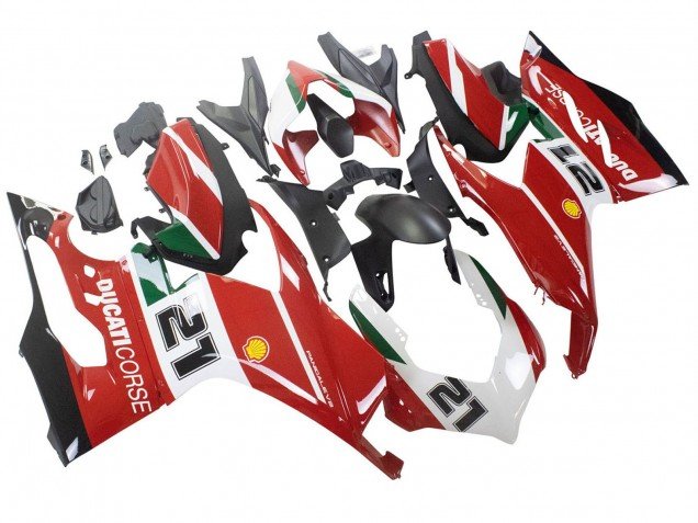 2020-2024 White Red Green Matte Black Corse 21 Ducati Panigale V2 Motorcycle Fairings