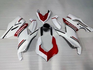 2020-2024 White Red Glossy Black Ducati Panigale V2 Motorcycle Fairings