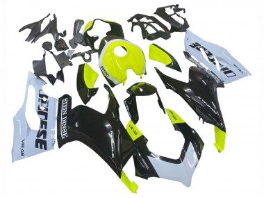 2020-2024 White Lime Green Glossy Black Stein Dinse VR 46 Ducati Panigale V2 Motorcycle Fairings