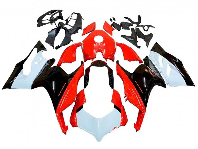 2020-2024 White Red Glossy Black Ducati Panigale V2 Motorcycle Fairing Kits