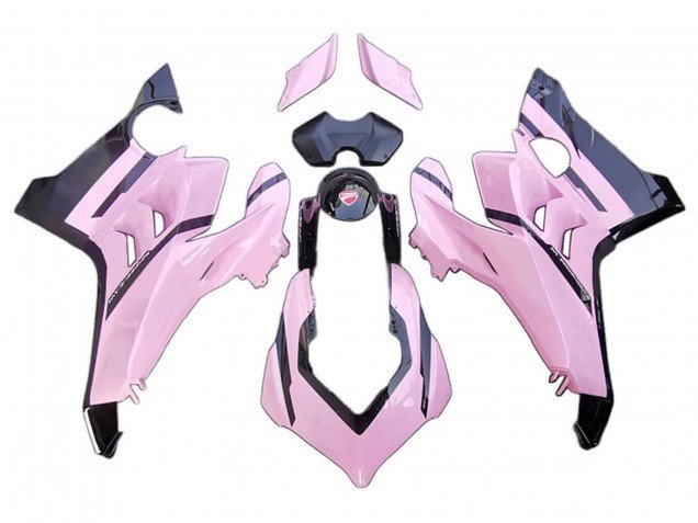 2020-2021 Pink Glossy Black Ducati Panigale V4 V4S Motorcycle Fairings