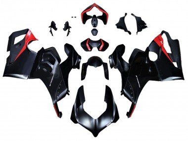2020-2021 Glossy Black Red Ducati Panigale V4 V4S Motorcycle Fairings