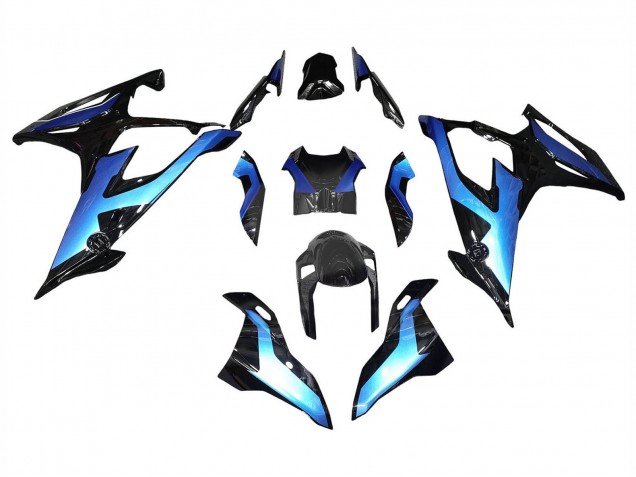 2019-2022 Black Gradient Blue BMW S1000RR Motorcycle Fairings