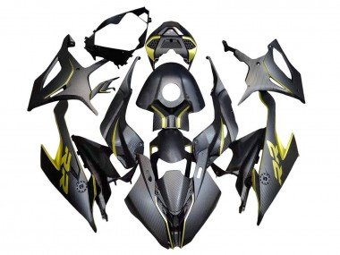 2019-2022 Black Yellow Carbon Fiber BMW S1000RR Motorcycle Fairings