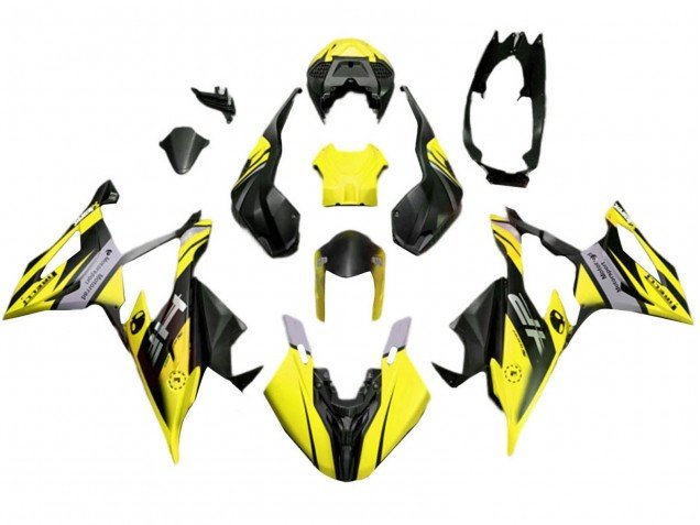 2019-2022 Matte Yellow Black BMW S1000RR Motorcycle Fairings