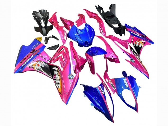 2017-2018 Pink Blue Yellow Shark BMW S1000RR Motorcycle Fairings