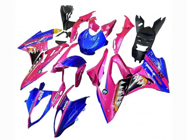 2017-2018 Pink Blue Yellow Shark BMW S1000RR Motorcycle Fairings