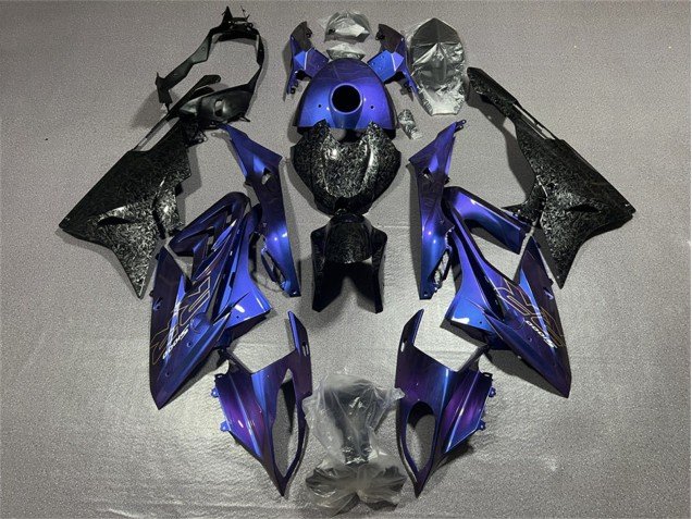 2017-2018 Blue Black Forged Carbon Fiber BMW S1000RR Motorcycle Fairings