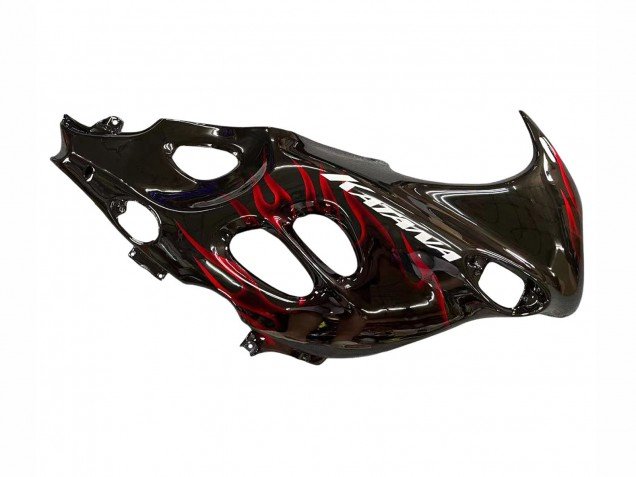2004-2006 Glossy Black Red Flame Suzuki GSX600F/GSX750F Motorcycle Fairings