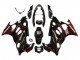 2004-2006 Glossy Black Red Flame Suzuki GSX600F/GSX750F Motorcycle Fairings