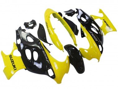 2004-2006 Glossy Black Yellow Suzuki GSX600F/GSX750F Motorcycle Fairings