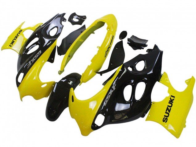 2004-2006 Glossy Black Yellow Suzuki GSX600F/GSX750F Motorcycle Fairings