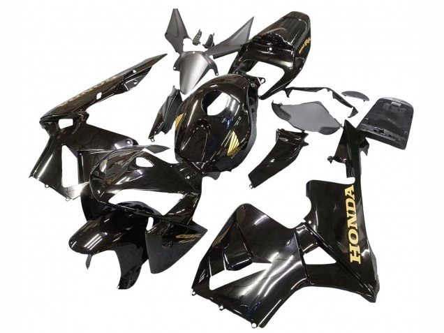 2005-2006 Black with Gold Logo Honda CBR600RR Motorcycle Fairings
