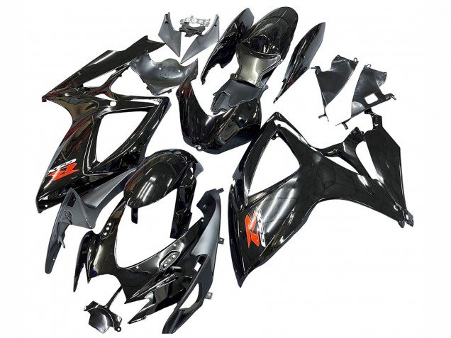 2006-2007 Glossy Black Silver Red Suzuki GSXR 600 / GSXR 750 Motorcycle Fairings