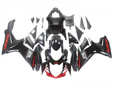 2011-2024 Black Grey Red Line Suzuki GSXR 600 / GSXR 750 Motorcycle Fairings
