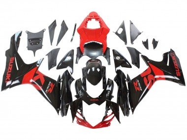 2011-2024 Red Glossy Black Suzuki GSXR 600 / GSXR 750 Motorcycle Fairing Kits