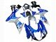 2011-2024 Blue Silver Ecstar Suzuki GSXR 600 / GSXR 750 Motorcycle Fairings