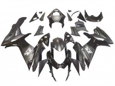 2011-2024 Matte Black Glossy Black White Decal Suzuki GSXR 600 / GSXR 750 Motorcycle Fairings