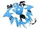 2011-2024 Light Blue Black Suzuki GSXR 600 / GSXR 750 Motorcycle Fairings