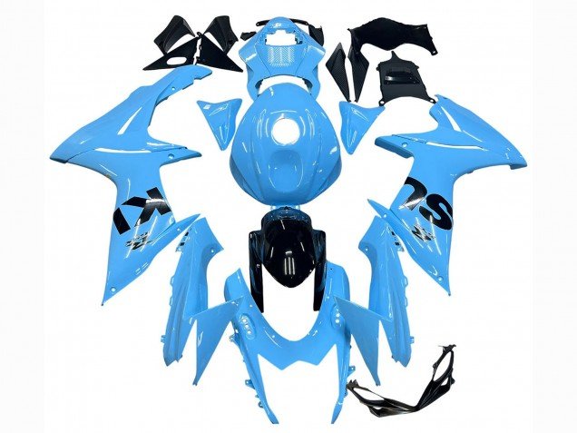 2011-2024 Light Blue Black Suzuki GSXR 600 / GSXR 750 Motorcycle Fairings