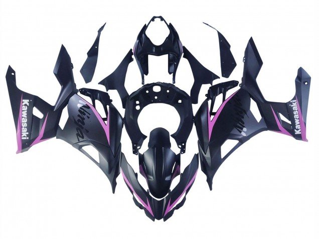 2018-2024 Matte Black Pink Kawasaki Ninja 400 Motorcycle Fairings