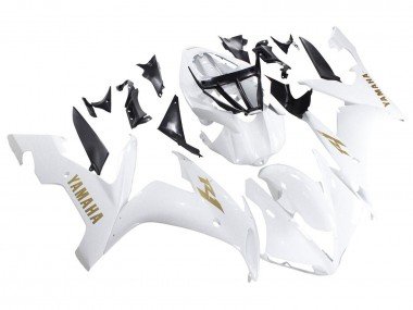 2004-2006 White Gold Decals Yamaha YZF 1000 R1 Motorcycle Fairings
