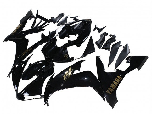 2004-2006 Glossy Black Gold Decals Yamaha YZF 1000 R1 Motorcycle Fairings
