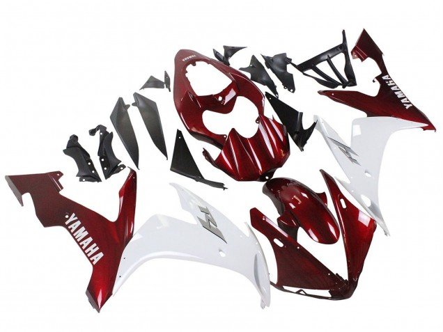 2004-2006 Red White Yamaha YZF 1000 R1 Motorcycle Fairings