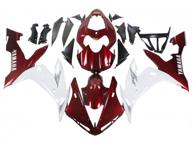 2004-2006 Red White Yamaha YZF 1000 R1 Motorcycle Fairings
