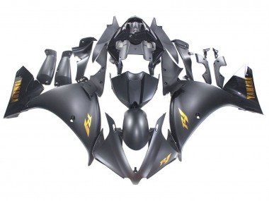 2012-2014 Matte Black Gold Decals Yamaha YZF 1000 R1 Motorcycle Fairings