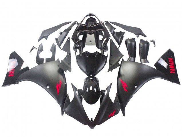 2012-2014 Glossy Black Matte Black Red Yamaha YZF 1000 R1 Motorcycle Fairings